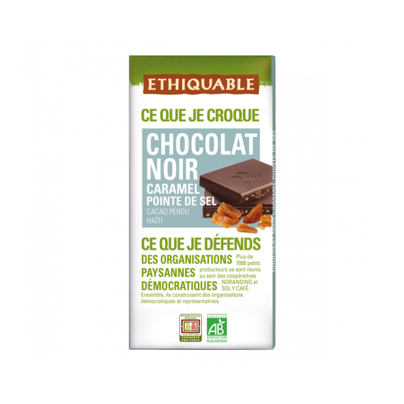 Chocolat noir caramel sel (Ethiquable) 100g