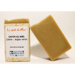 Savon miel cèdre argile verte (GMiel) 100g