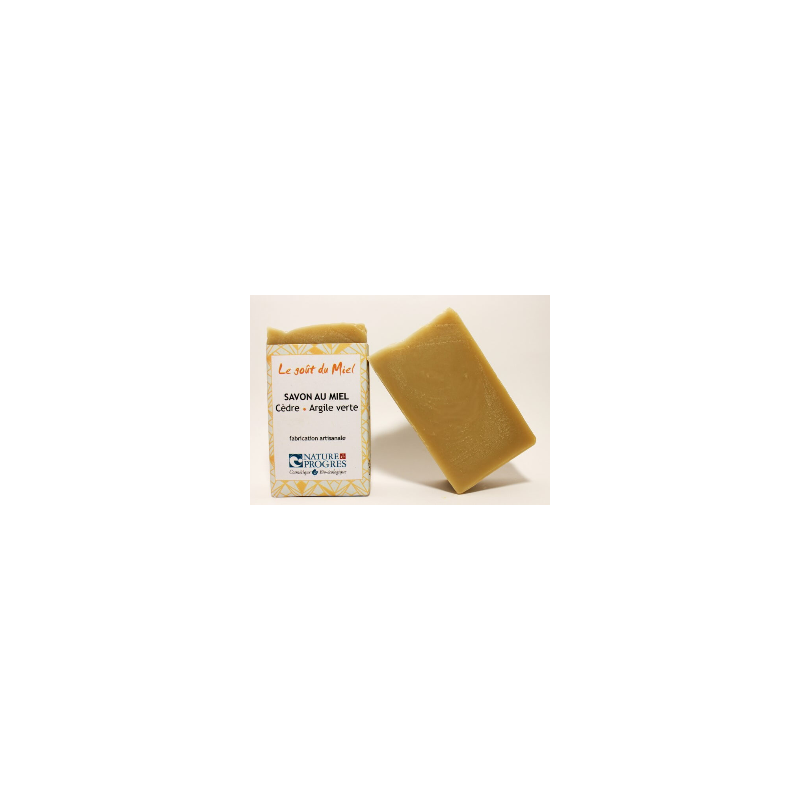 Savon miel cèdre argile verte (GMiel) 100g