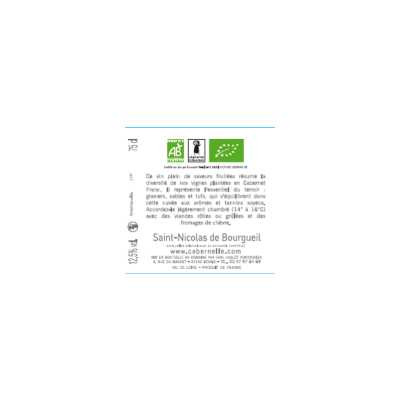 StNicolasDeBourgueil D'1vg 2023 (Cabern) 75cl