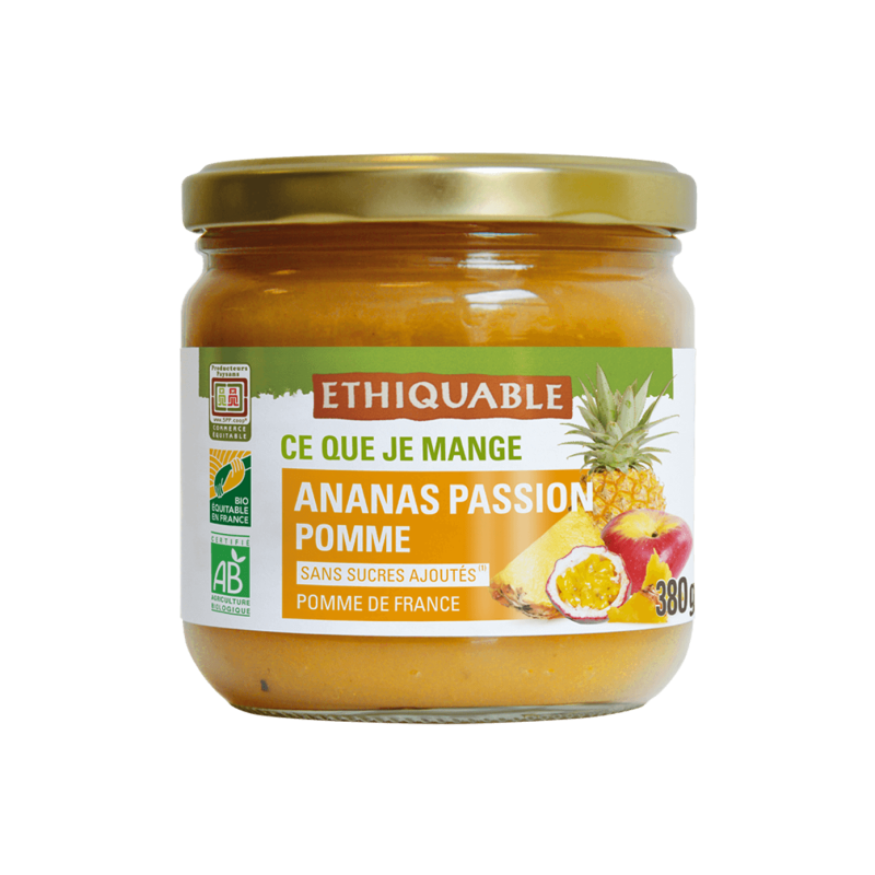 Purée ananas pomme passion (Ethiquable) 380g
