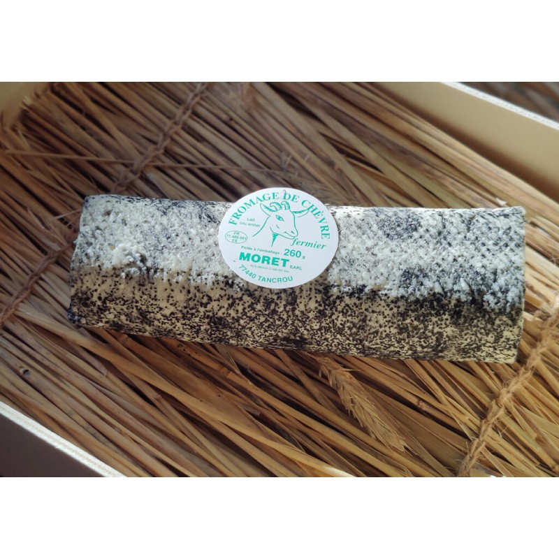 Bûchette cendrée chèvre (FMORET) 200g