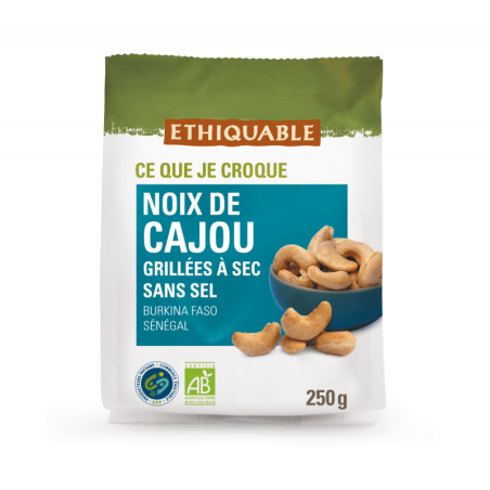 Noix cajou grillées sans sel (Ethiquable) 250g