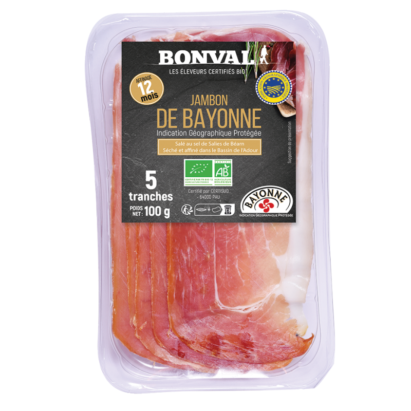 Jambon Bayonne IGP 12 mois (OAVFP) 100g