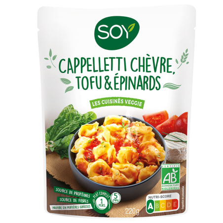 Cuisiné Cappelletti chèvre tofu épinard (OAVFP) 220g
