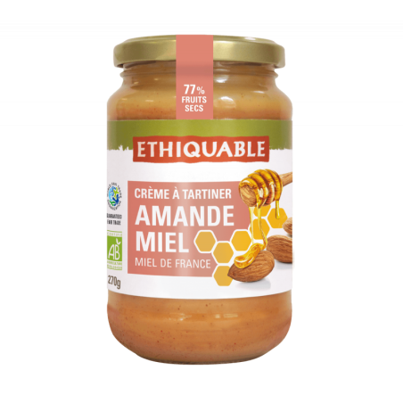 Crème tartiner amande miel (Ethiquable) 270g